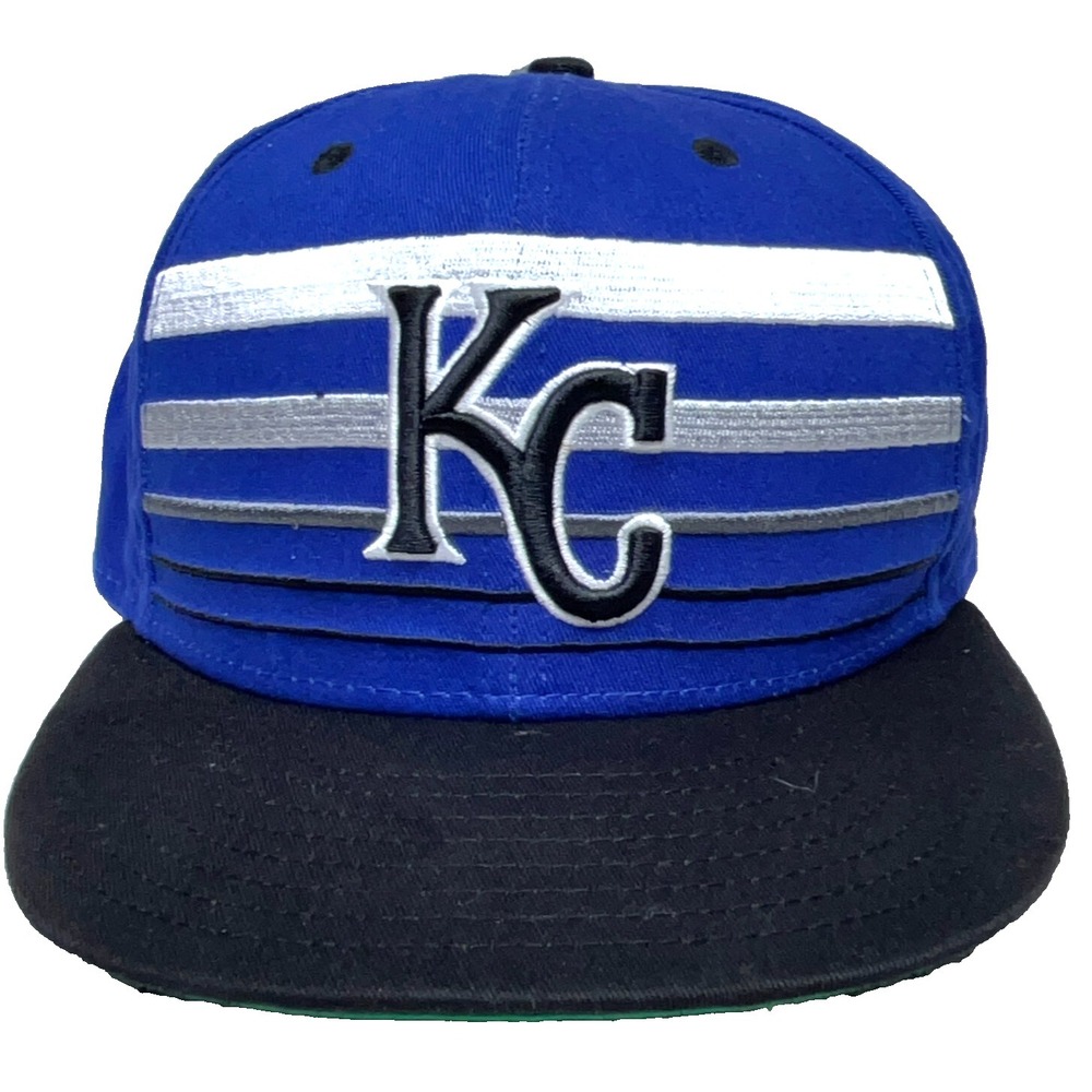 Kansas City Royals Hat Cap Snap Back High Dome Blue Black 9Fifty MLB Adjustable